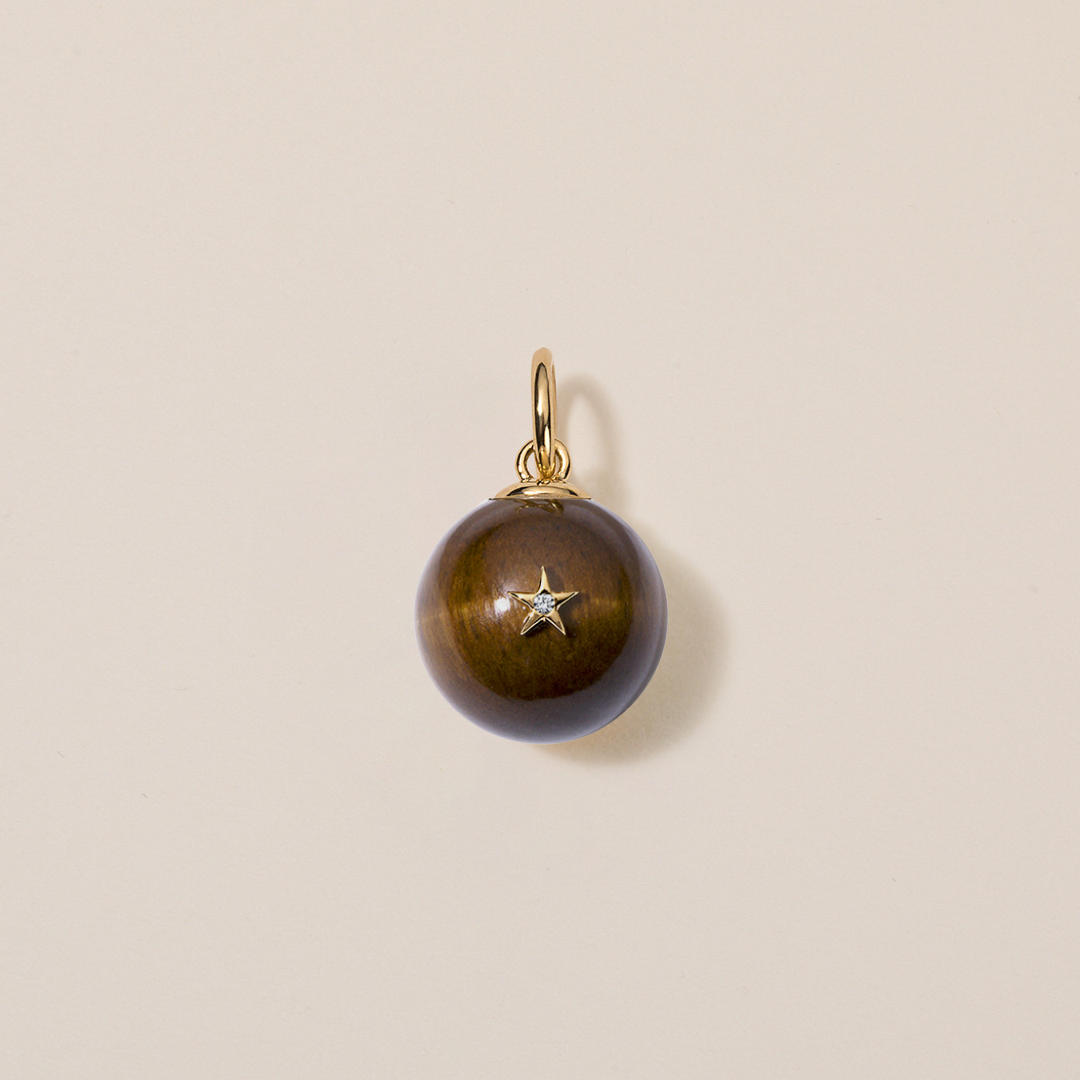 Morning Star Charm - Tiger's Eye