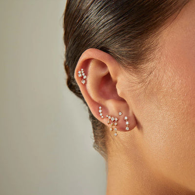 Diamond Drip Stud Earrings