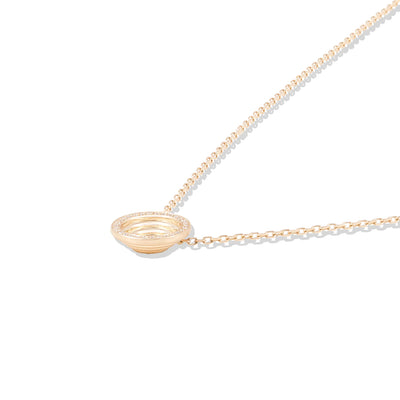 Revel Small Dimensional Pendant Necklace - Diamond