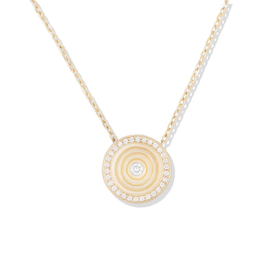 Revel Small Dimensional Pendant Necklace - Diamond
