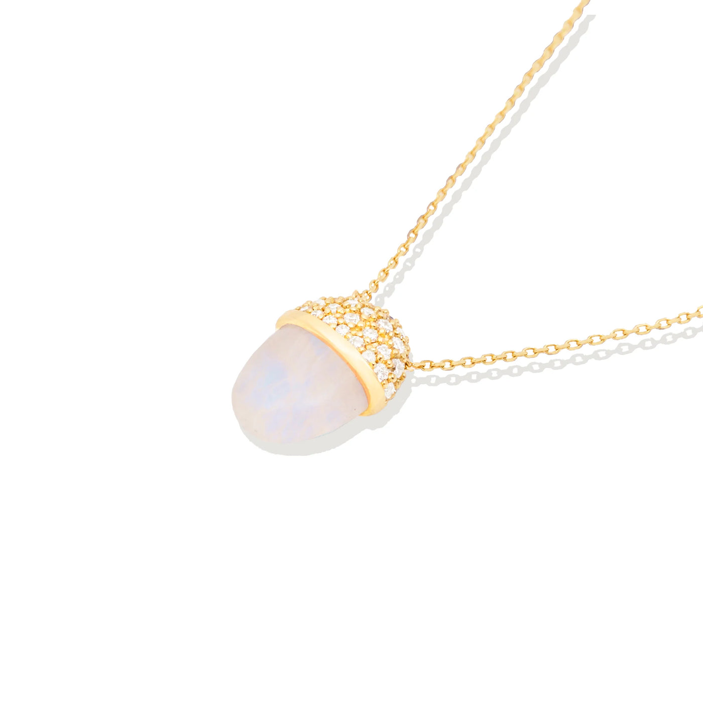 Found Cap Pendant Necklace - Moonstone