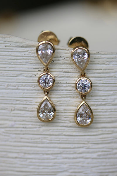 Classic Diamond Raindrop Earrings