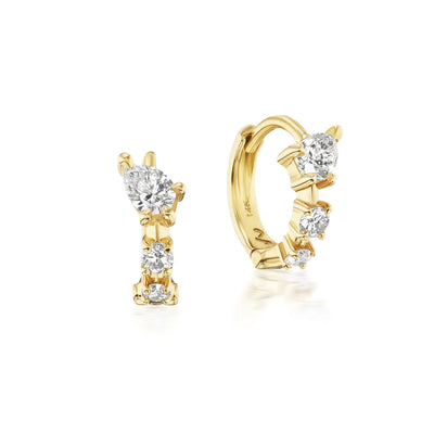 Bias Huggie Earrings