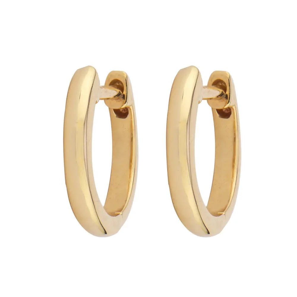 Classic Smooth Gold Huggie Earrings