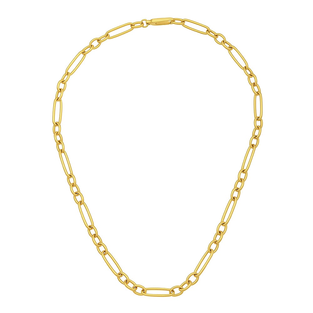 18kt Mixed Link Chain