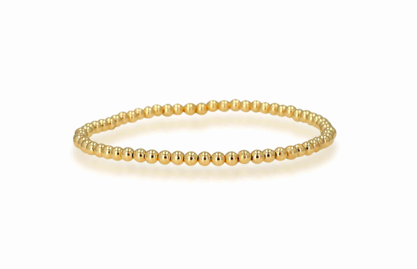 3mm Gold Bead Stretch Bracelet