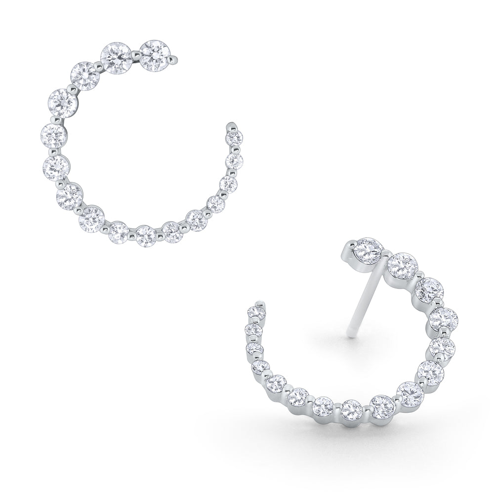 Diamond Spiral Earrings