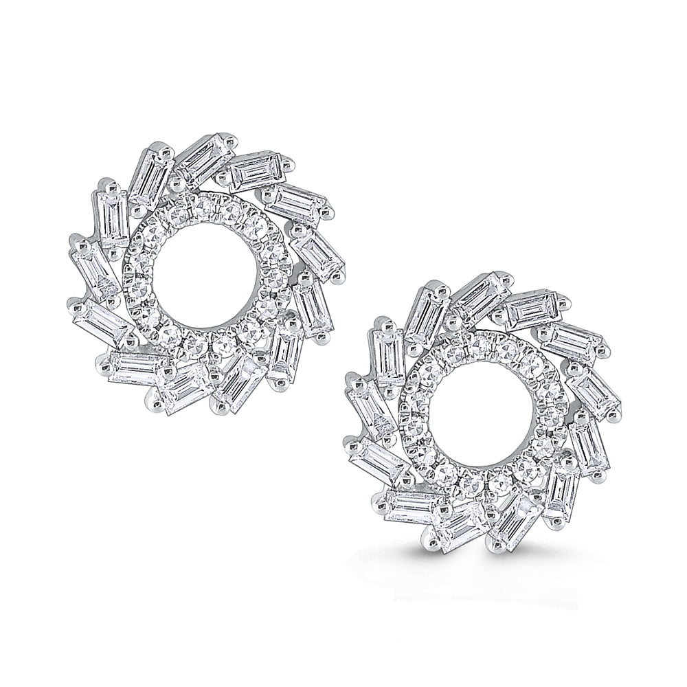 Diamond Pinwheel Earrings