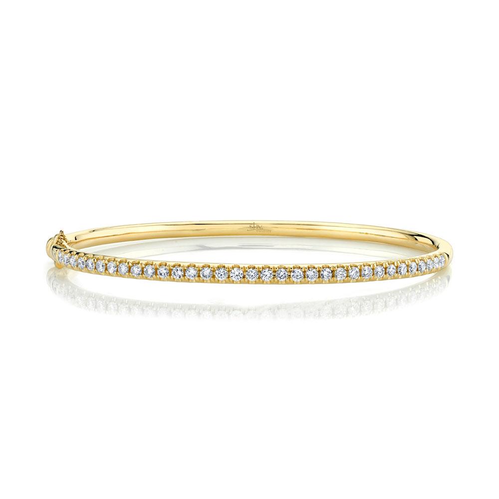 Single Row Diamond Bangle Bracelet – Honeybee Collection