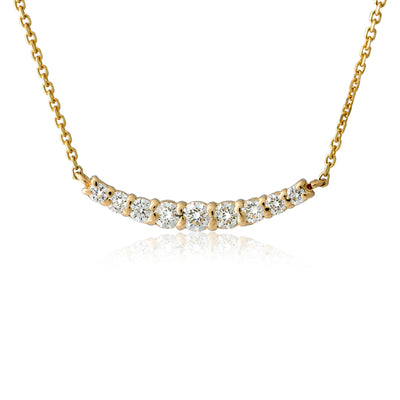 Curved Diamond Necklace